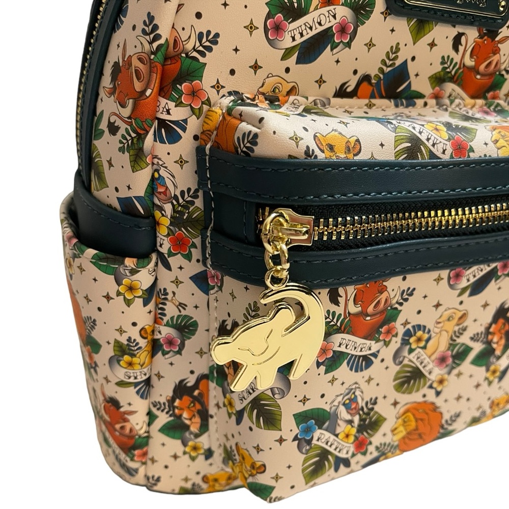 NEW Loungefly Exclusive Disney Lion King Tattoo Mini Backpack NEW WITH TAGS - Picture 6 of 16